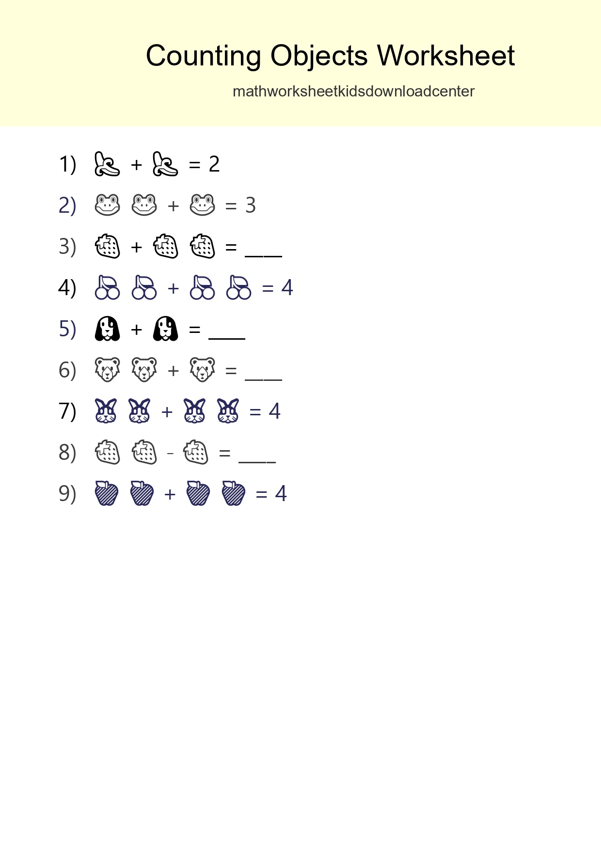 Free Counting Objects Worksheet For Pre-K - Part 25