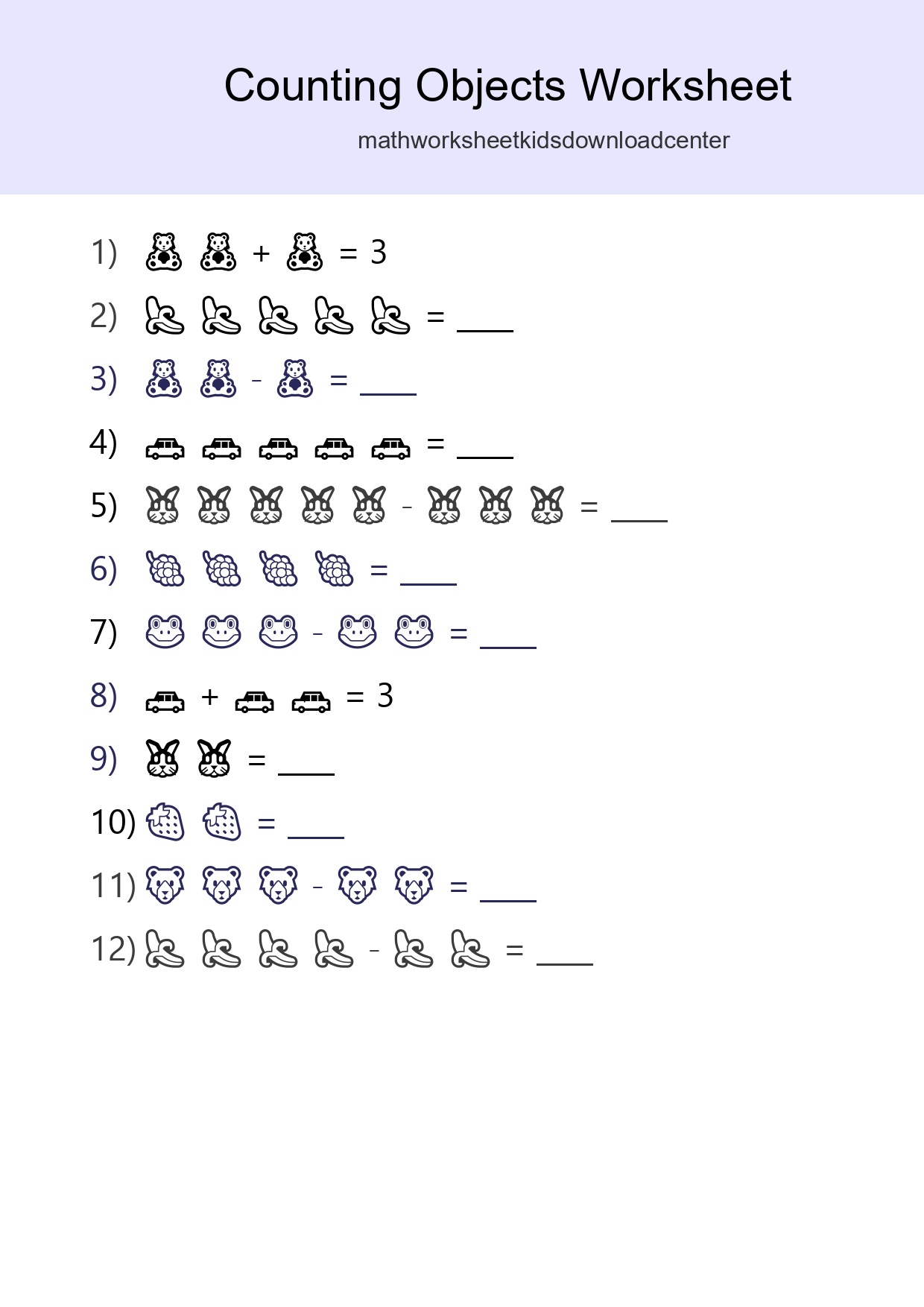 Learn Counting With Pictures Worksheet (Pre-K) - Part 14