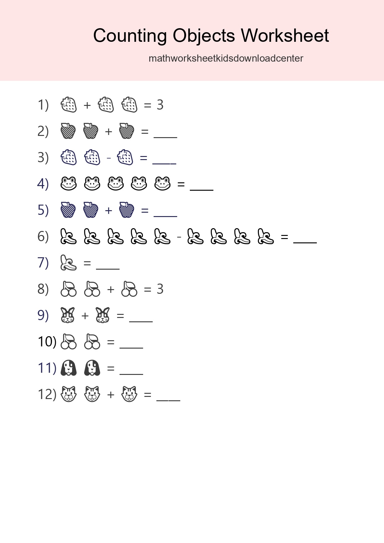 Pre-K Count The Objects Worksheet - Part 80