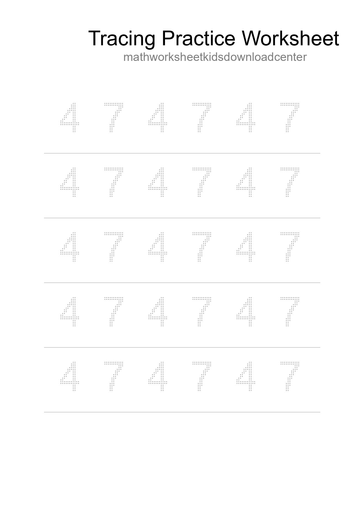 Printable Tracing Worksheet For Kids - Part 109