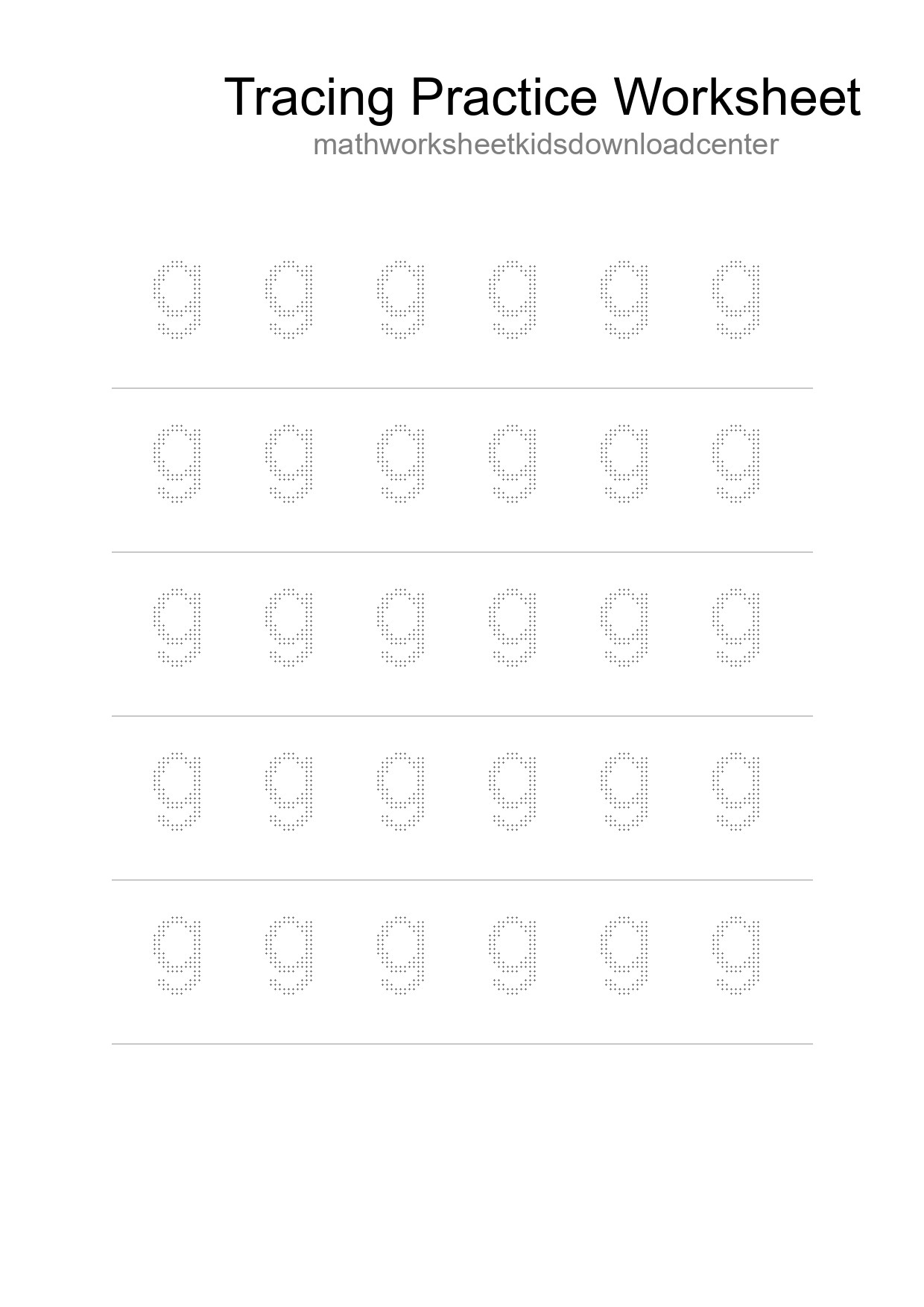 Printable Tracing Worksheet For Kids - Part 142