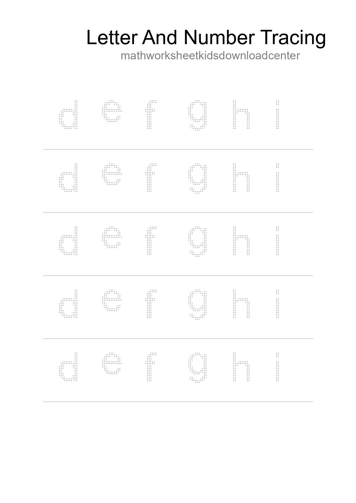 Printable Tracing Worksheet For Kids - Part 153