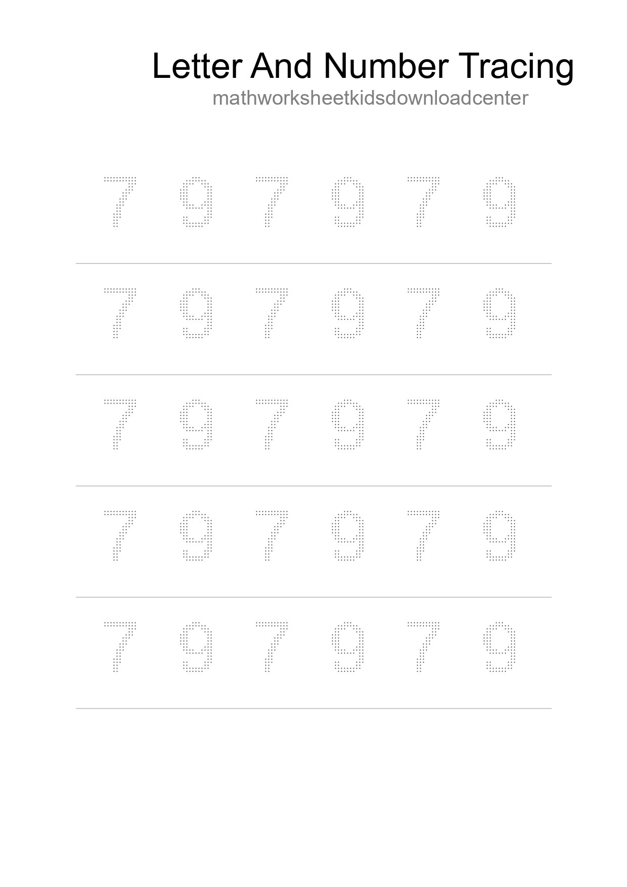 Printable Tracing Worksheet For Kids - Part 241